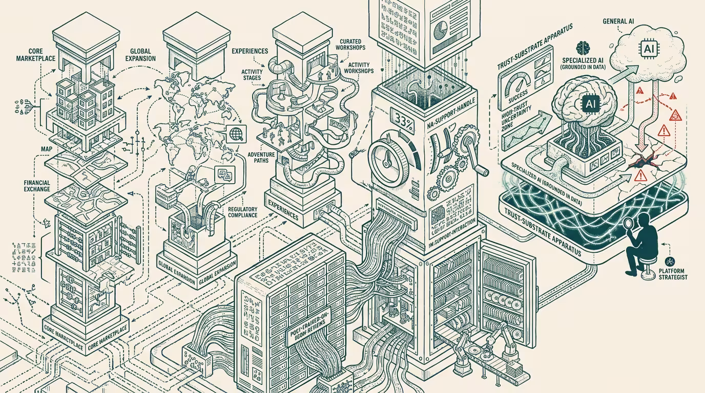 Airbnb made AI the fourth pillar. Specialized beat general where trust was scarcest — by Thomas Jankowski, aided by AI